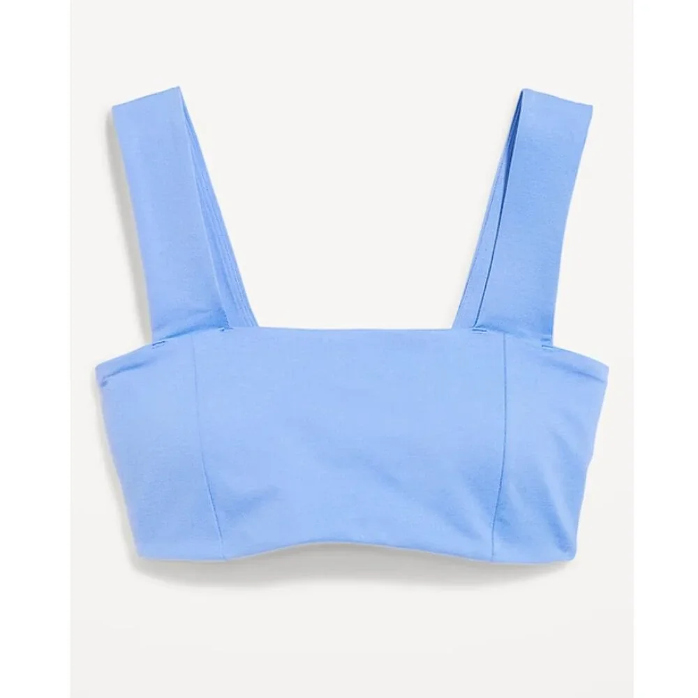 Old Navy Light Support CloudComfy Bandeau Sports Bra in LIGHTHOUSE (M) NWT!